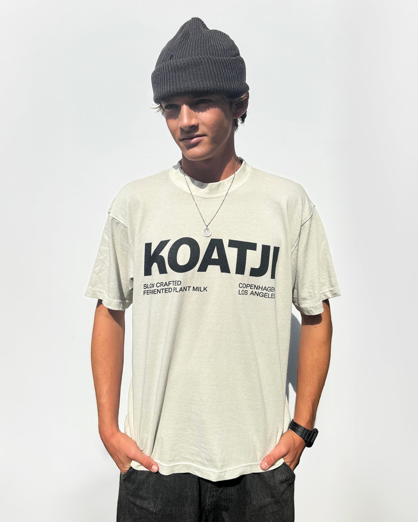 KOATJI T-Shirt - Lt Gray / Black